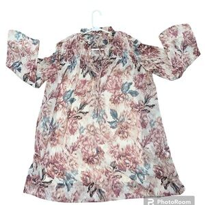 H&M floral baby doll boho feminine fairy festival Cottage core dress LG/XL